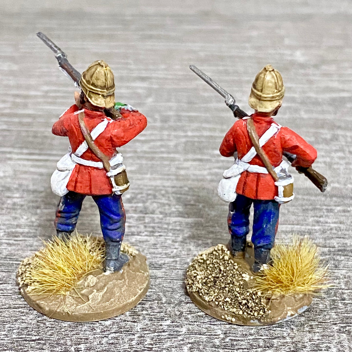 2x 28mm 24th Regiment Of Foot Painted Plastic Miniatures Zulu 1879 Wargaming #23