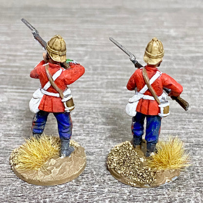 2x 28mm 24th Regiment Of Foot Painted Plastic Miniatures Zulu 1879 Wargaming #23