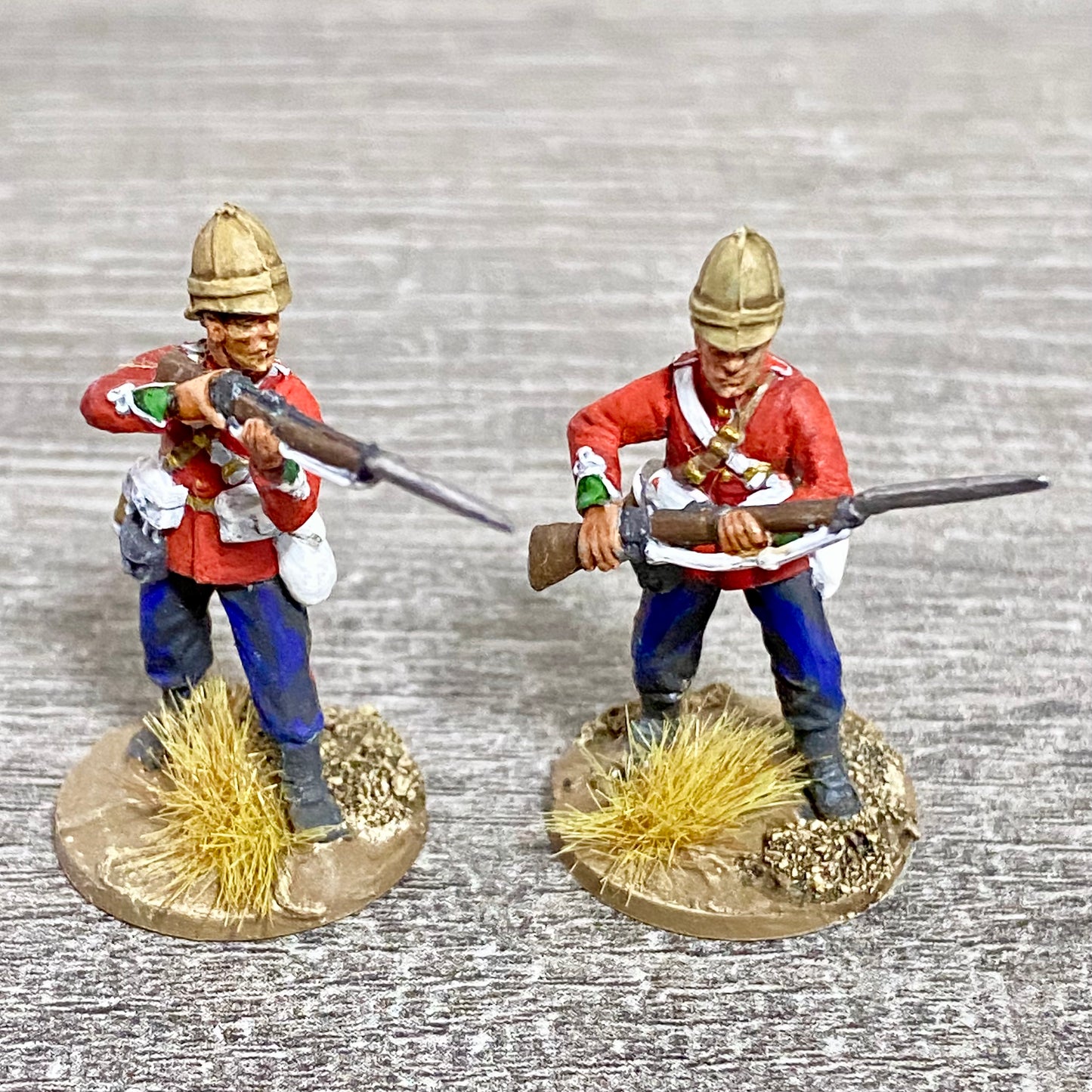 2x 28mm 24th Regiment Of Foot Painted Plastic Miniatures Zulu 1879 Wargaming #24