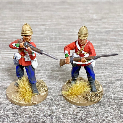 2x 28mm 24th Regiment Of Foot Painted Plastic Miniatures Zulu 1879 Wargaming #24
