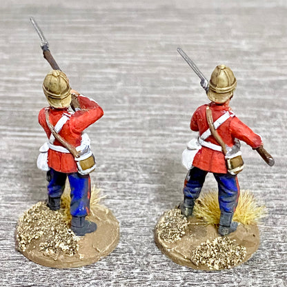 2x 28mm 24th Regiment Of Foot Painted Plastic Miniatures Zulu 1879 Wargaming #24