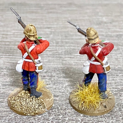 2x 28mm 24th Regiment Of Foot Painted Plastic Miniatures Zulu 1879 Wargaming #25