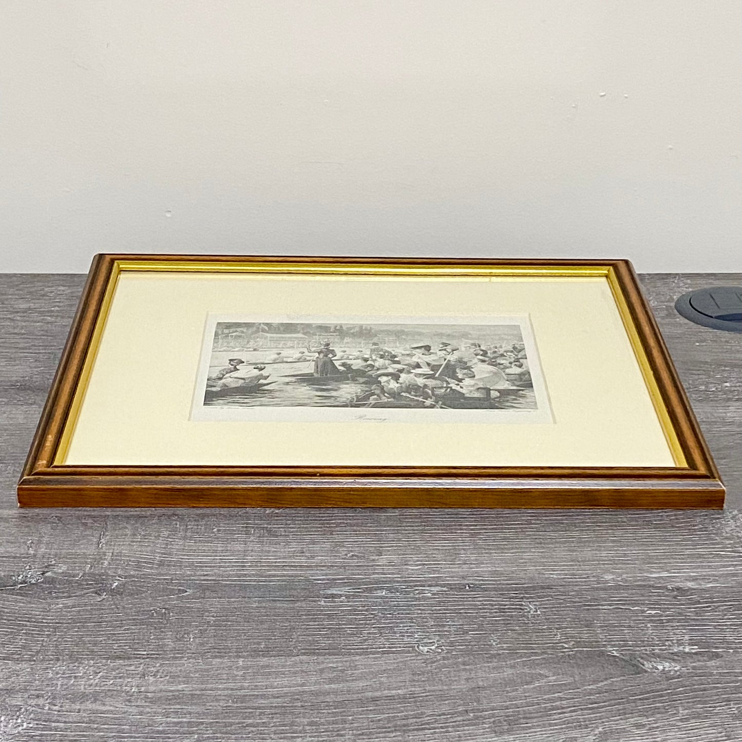 Vintage Rowing Henley Regatta Victorian Art Print Lucien Davis Framed & Glazed