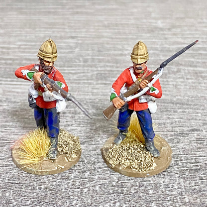 2x 28mm 24th Regiment Of Foot Painted Plastic Miniatures Zulu 1879 Wargaming #27