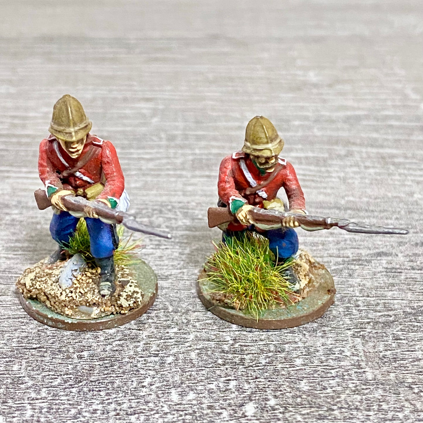2x 28mm 24th Regiment Of Foot Painted Plastic Miniatures Zulu 1879 Wargaming #29