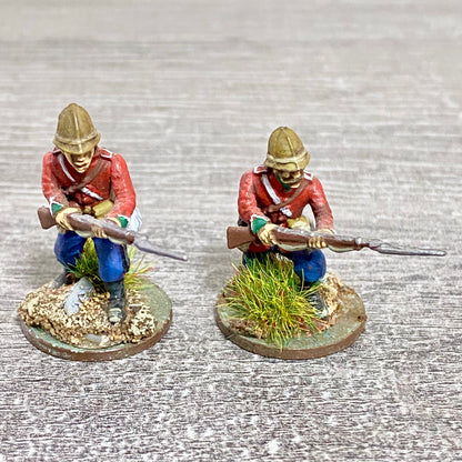 2x 28mm 24th Regiment Of Foot Painted Plastic Miniatures Zulu 1879 Wargaming #29