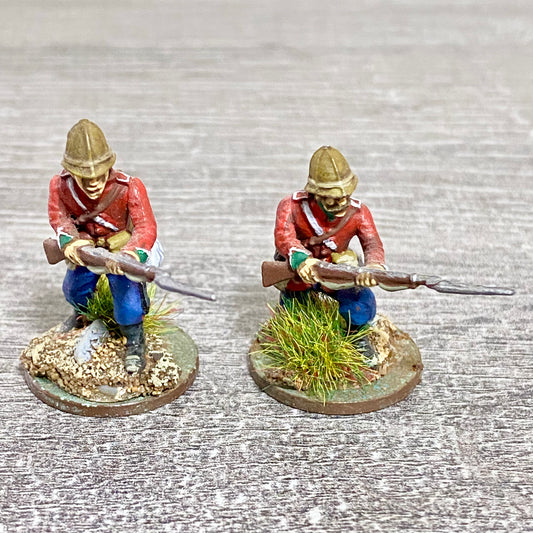 2x 28mm 24th Regiment Of Foot Painted Plastic Miniatures Zulu 1879 Wargaming #29