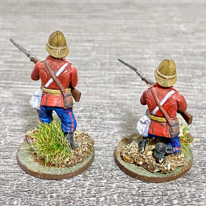 2x 28mm 24th Regiment Of Foot Painted Plastic Miniatures Zulu 1879 Wargaming #29