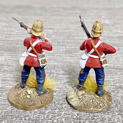 2x 28mm 24th Regiment Of Foot Painted Plastic Miniatures Zulu 1879 Wargaming #30