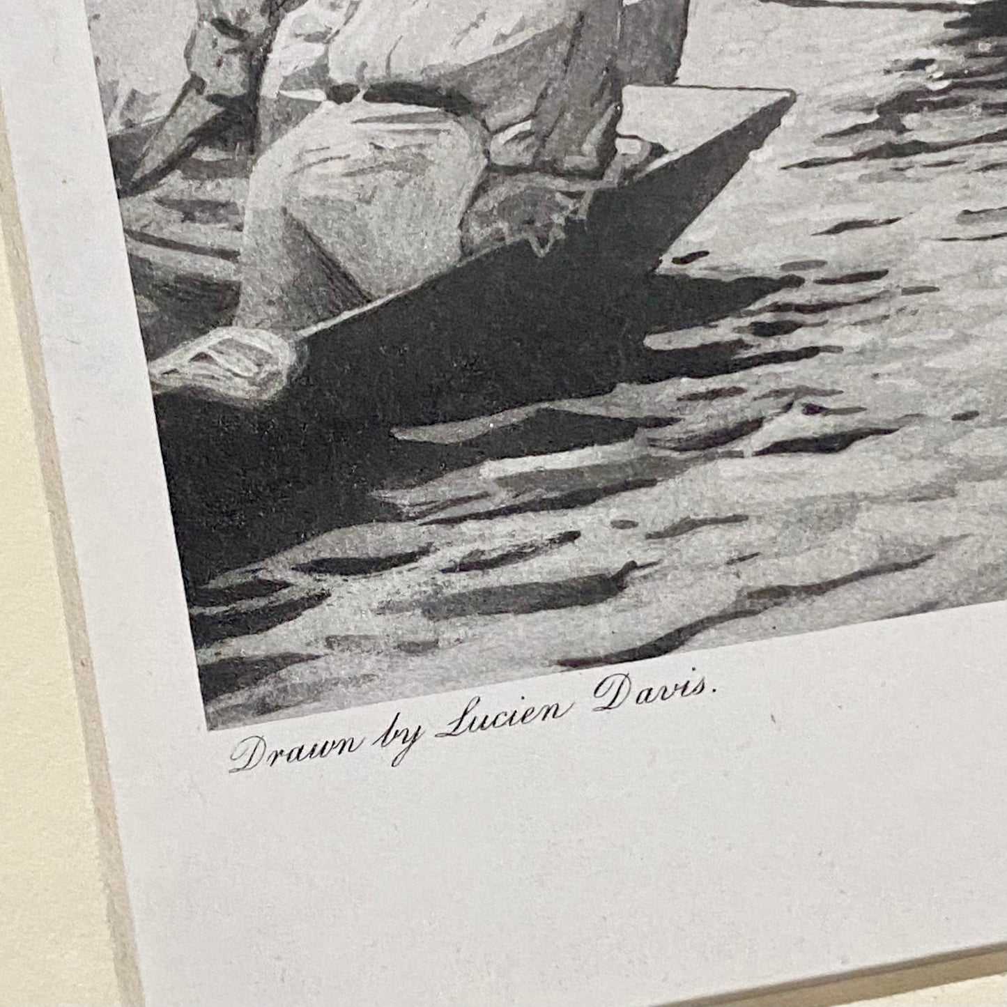 Vintage Rowing Henley Regatta Victorian Art Print Lucien Davis Framed & Glazed