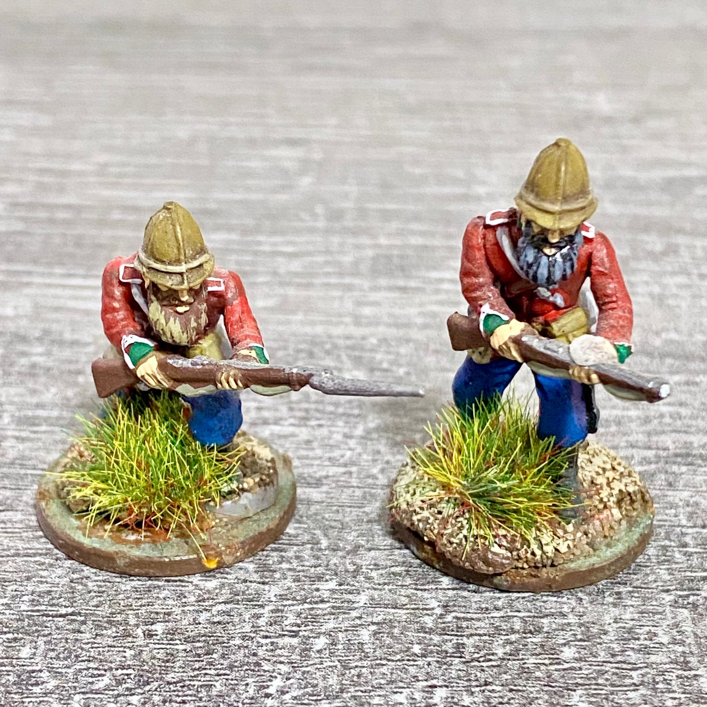2x 28mm 24th Regiment Of Foot Painted Plastic Miniatures Zulu 1879 Wargaming #31