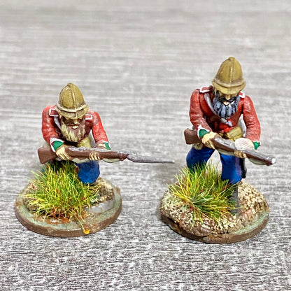 2x 28mm 24th Regiment Of Foot Painted Plastic Miniatures Zulu 1879 Wargaming #31