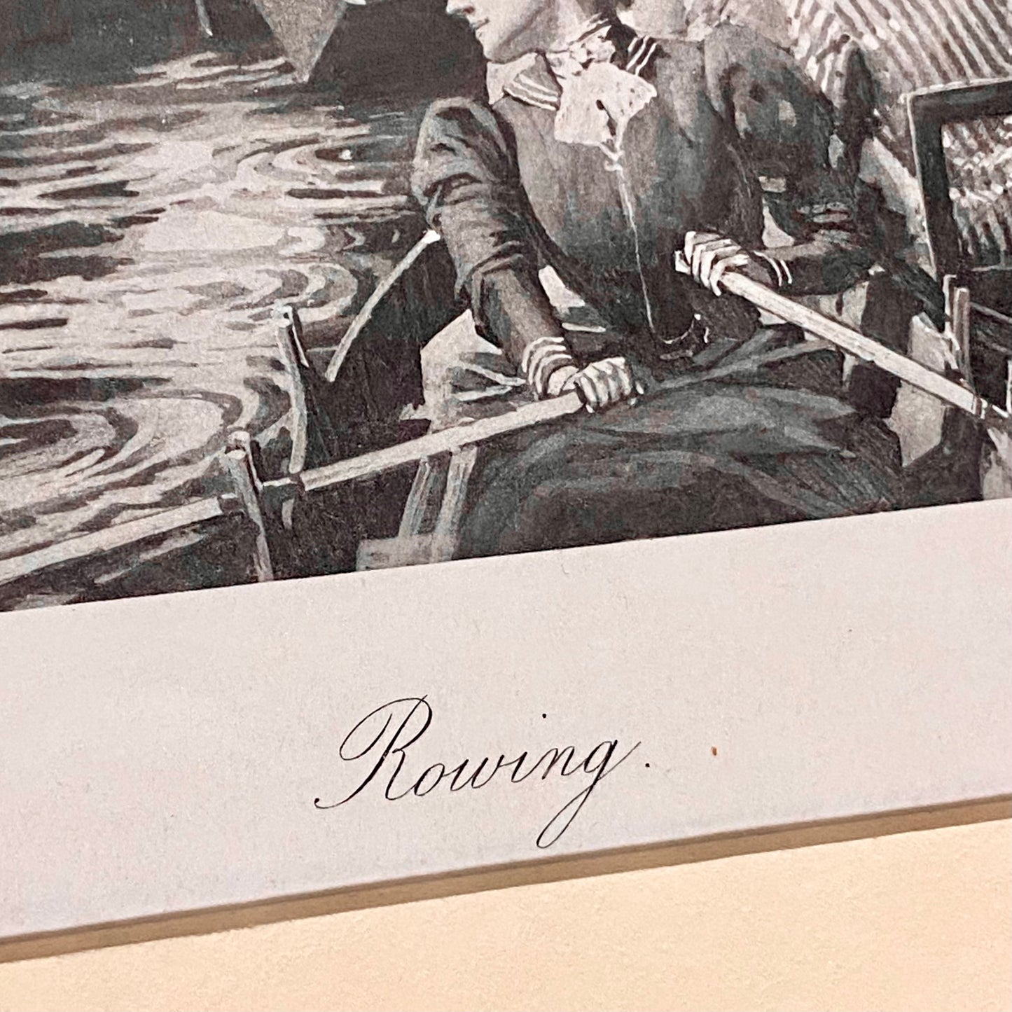 Vintage Rowing Henley Regatta Victorian Art Print Lucien Davis Framed & Glazed