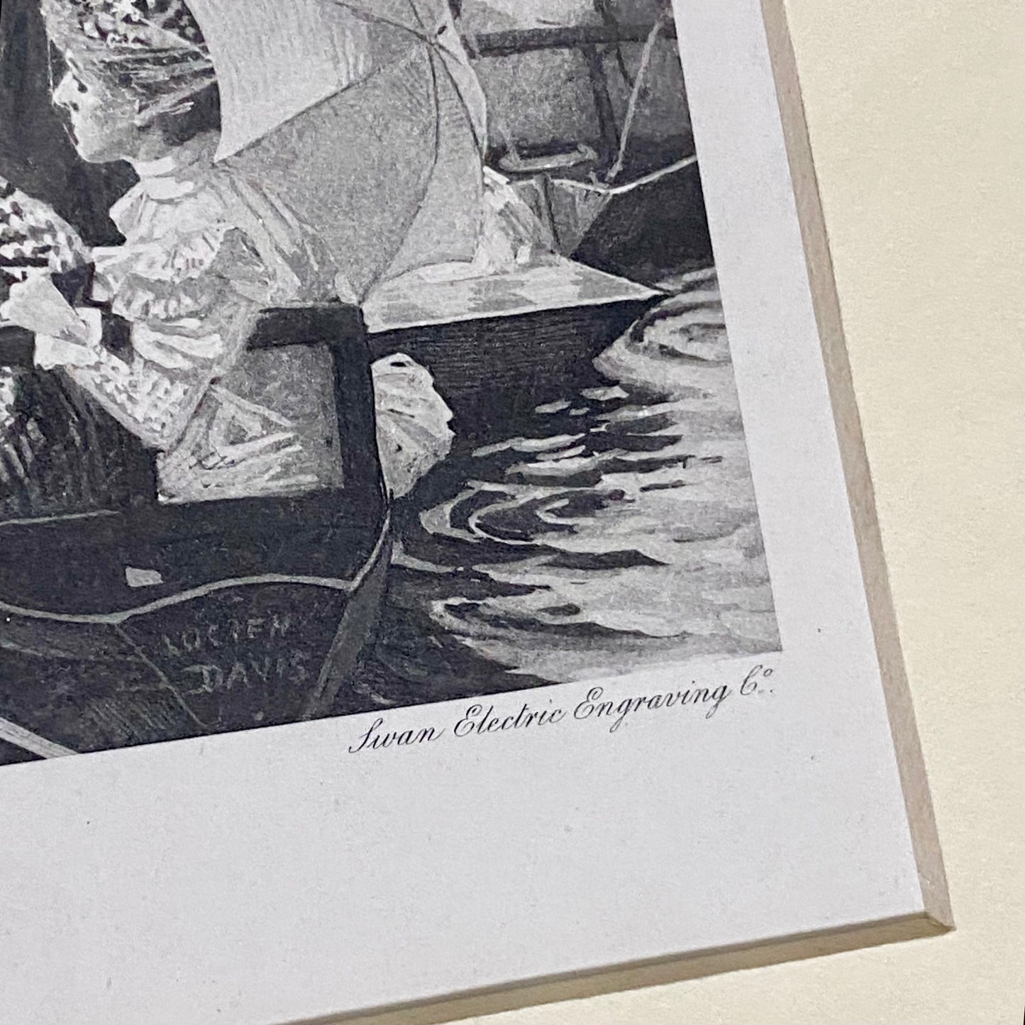 Vintage Rowing Henley Regatta Victorian Art Print Lucien Davis Framed & Glazed