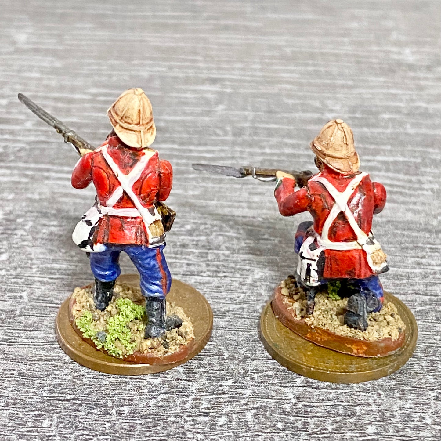 2x 28mm 24th Regiment Of Foot Painted Plastic Miniatures Zulu 1879 Wargaming #32