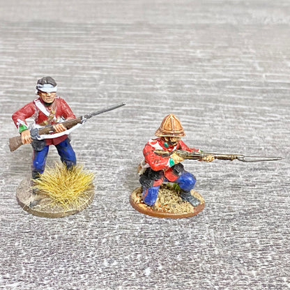 2x 28mm 24th Regiment Of Foot Painted Plastic Miniatures Zulu 1879 Wargaming #33