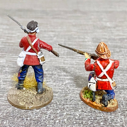 2x 28mm 24th Regiment Of Foot Painted Plastic Miniatures Zulu 1879 Wargaming #33