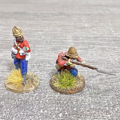 2x 28mm 24th Regiment Of Foot Painted Plastic Miniatures Zulu 1879 Wargaming #34