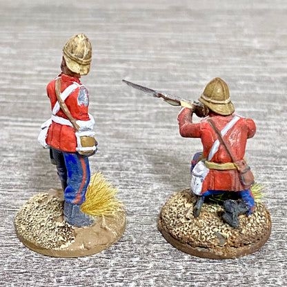 2x 28mm 24th Regiment Of Foot Painted Plastic Miniatures Zulu 1879 Wargaming #34