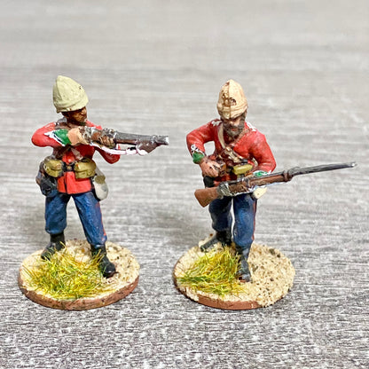 2x 28mm 24th Regiment Of Foot Painted Plastic Miniatures Zulu 1879 Wargaming #36