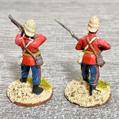 2x 28mm 24th Regiment Of Foot Painted Plastic Miniatures Zulu 1879 Wargaming #36