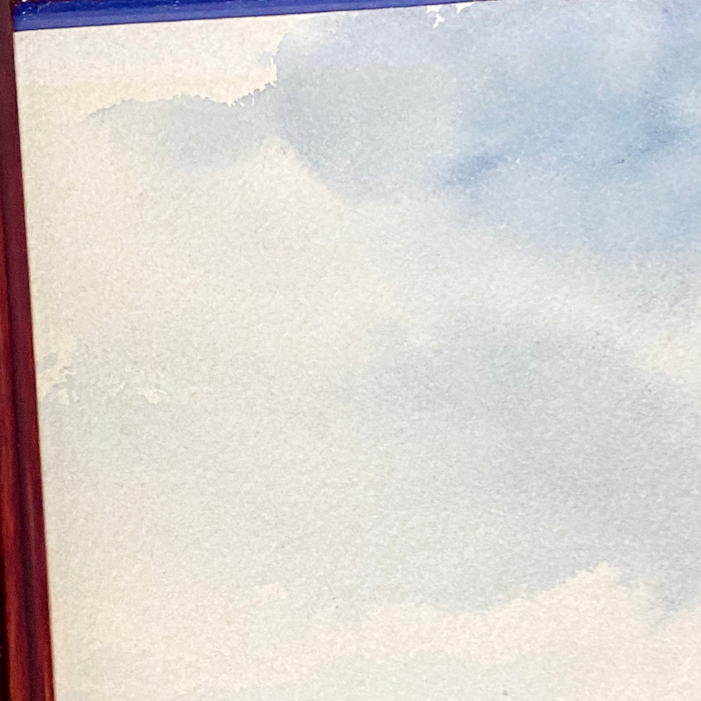 Vintage Devon Cliff Coast Watercolour Painting Signed By Edward Hood 1984 Framed