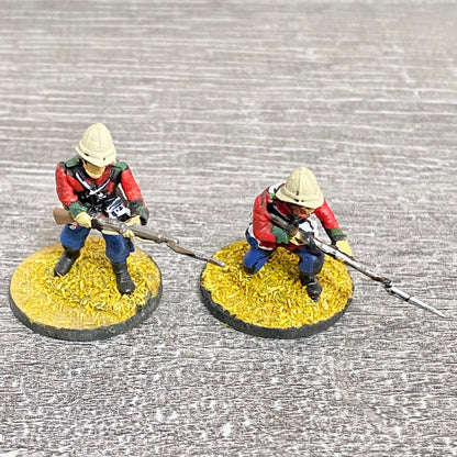 2x 28mm 24th Regiment Of Foot Painted Plastic Figures Zulu 1879 Warlord Games #1