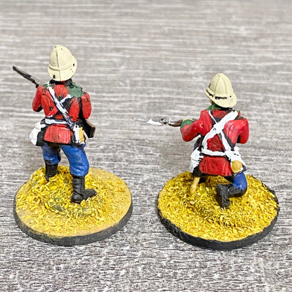 2x 28mm 24th Regiment Of Foot Painted Plastic Figures Zulu 1879 Warlord Games #1