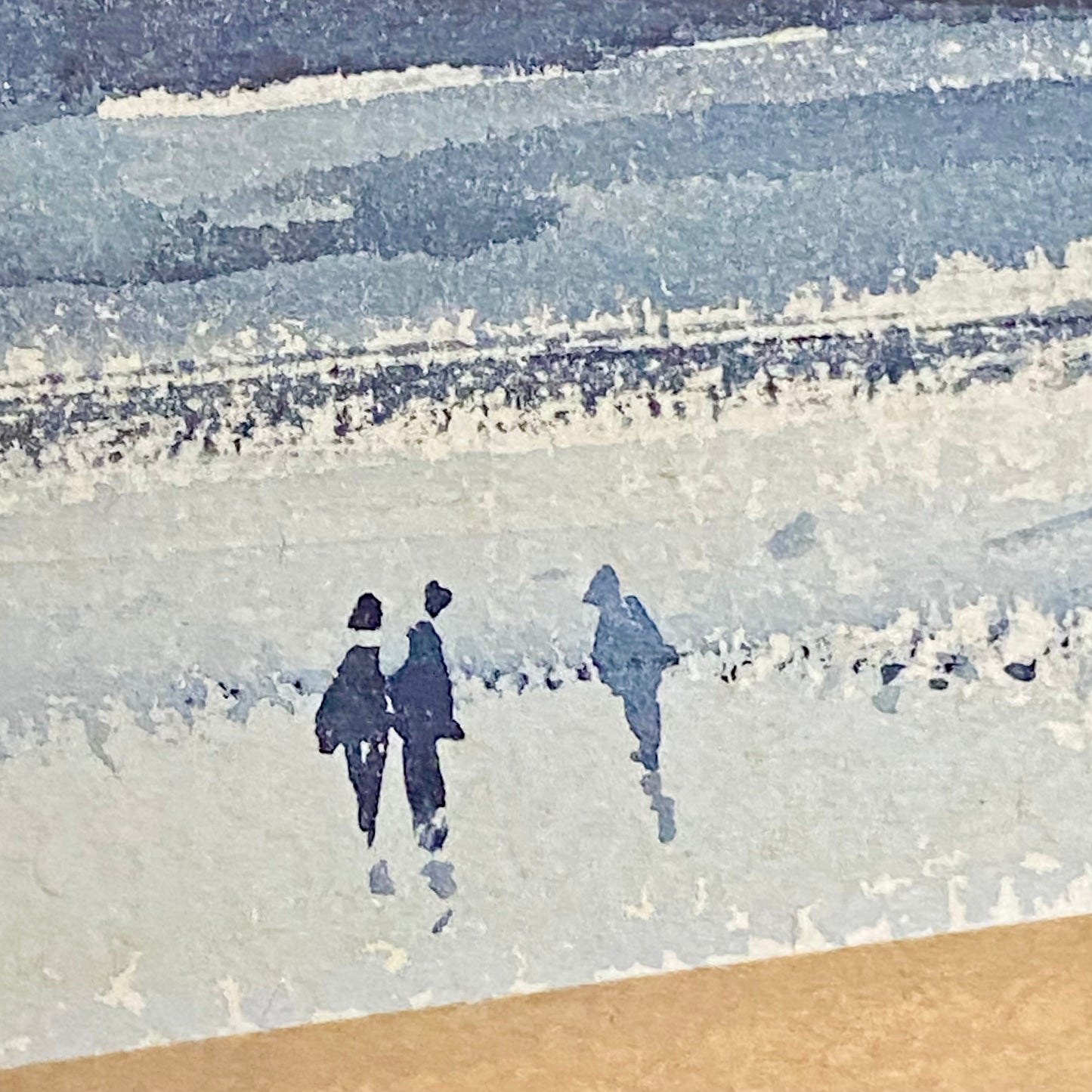 Vintage Devon Cliff Coast Watercolour Painting Signed By Edward Hood 1984 Framed