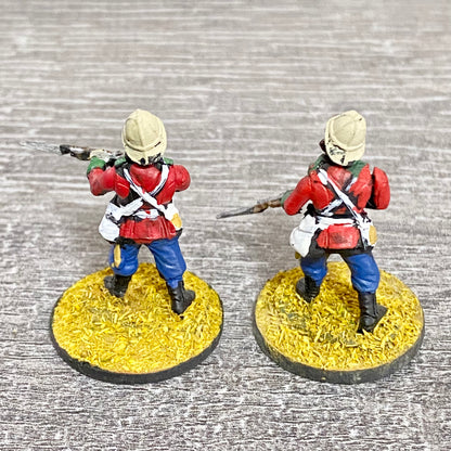 2x 28mm 24th Regiment Of Foot Painted Plastic Figures Zulu 1879 Warlord Games #7