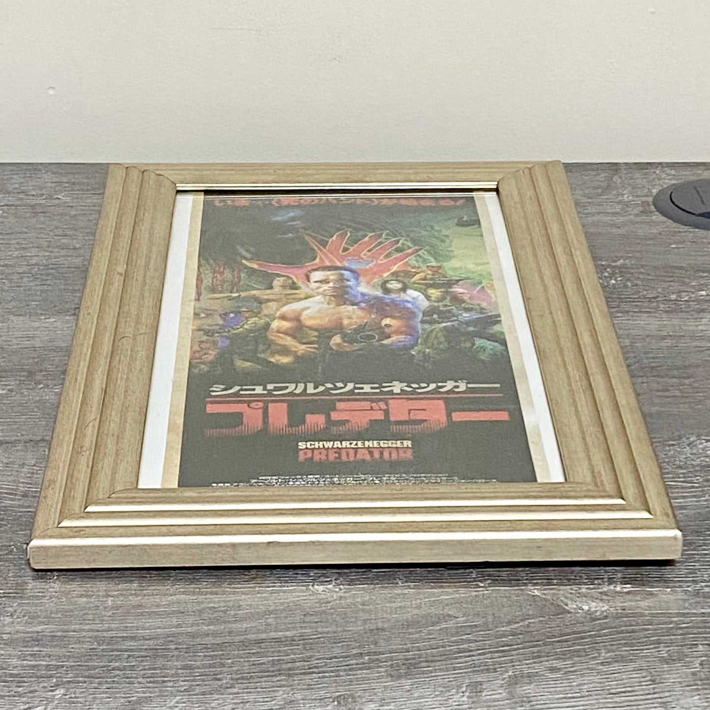 Vintage Japanese Predator 1987 Movie Film Schwarzenegger Poster Art Print Framed