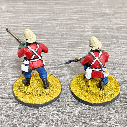 2x 28mm 24th Regt Of Foot Painted Plastic Miniatures Zulu 1879 Warlord Games #12