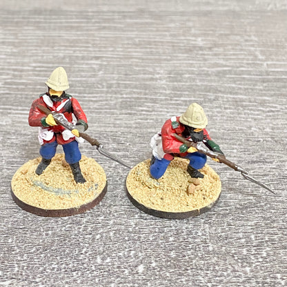 2x 28mm 24th Regt Of Foot Painted Plastic Miniatures Zulu 1879 Warlord Games #16