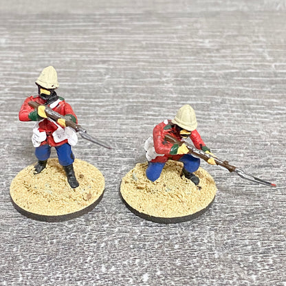 2x 28mm 24th Regt Of Foot Painted Plastic Miniatures Zulu 1879 Warlord Games #17