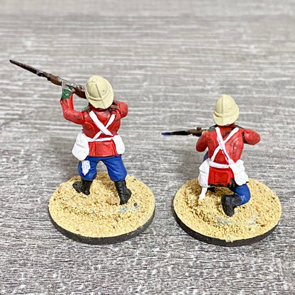 2x 28mm 24th Regt Of Foot Painted Plastic Miniatures Zulu 1879 Warlord Games #17