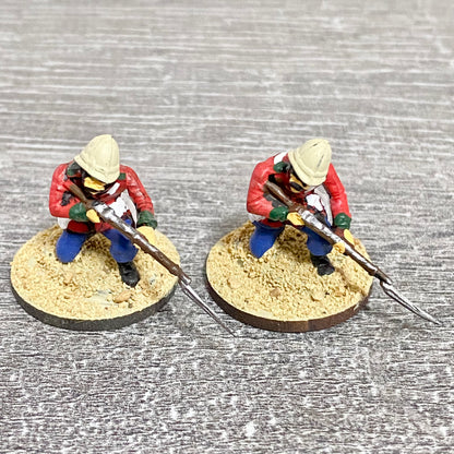 2x 28mm 24th Regt Of Foot Painted Plastic Miniatures Zulu 1879 Warlord Games #18