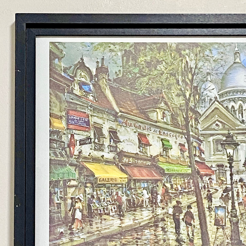 Vintage Place Du Tertre Paris Art Print By Jacques Chardon Framed With Glazing