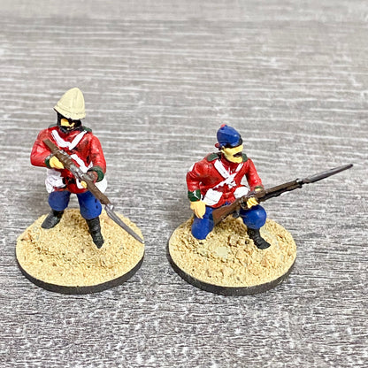 2x 28mm 24th Regt Of Foot Painted Plastic Miniatures Zulu 1879 Warlord Games #19