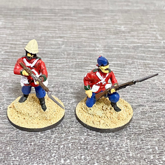 2x 28mm 24th Regt Of Foot Painted Plastic Miniatures Zulu 1879 Warlord Games #19