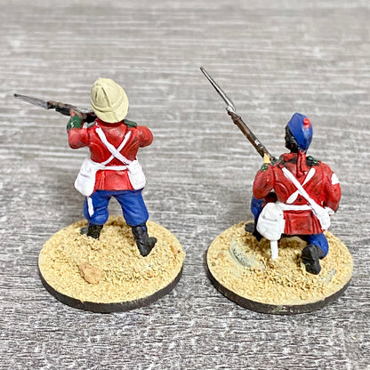 2x 28mm 24th Regt Of Foot Painted Plastic Miniatures Zulu 1879 Warlord Games #19