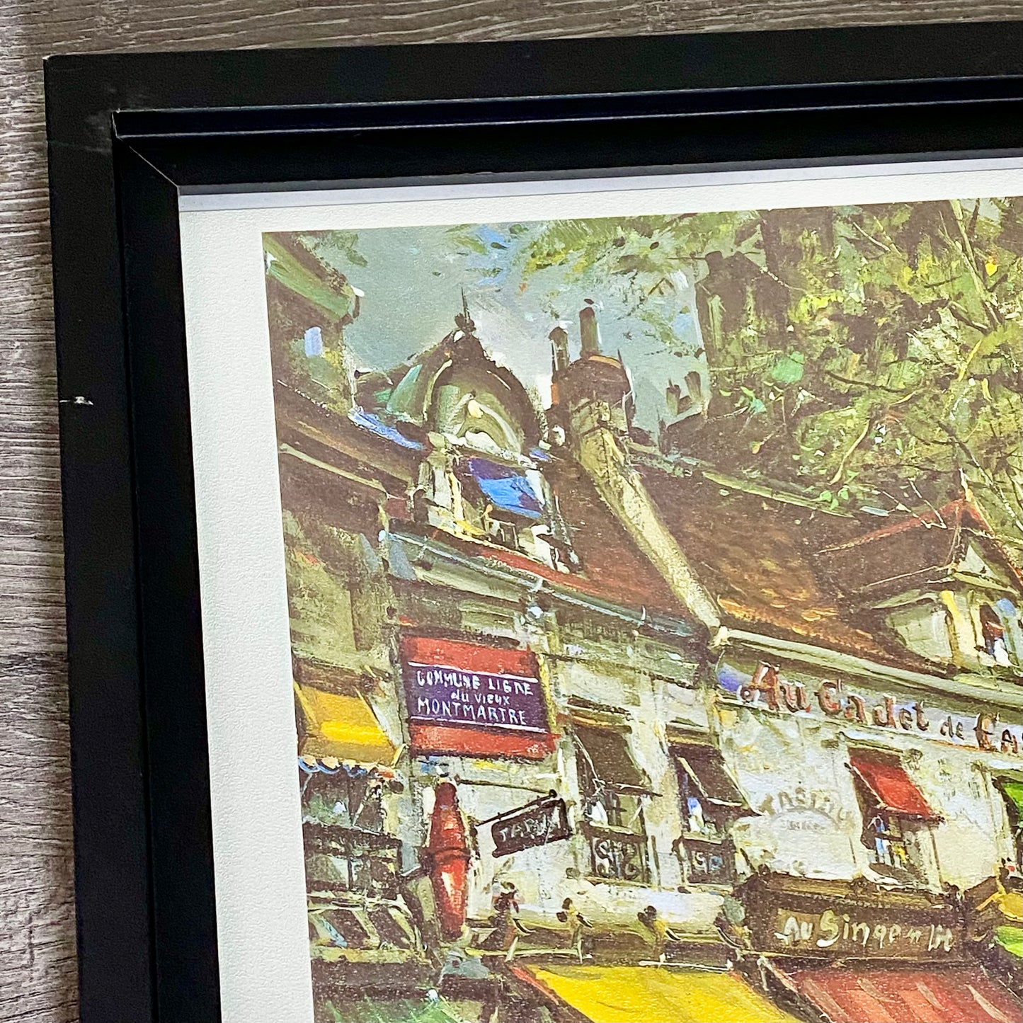 Vintage Place Du Tertre Paris Art Print By Jacques Chardon Framed With Glazing