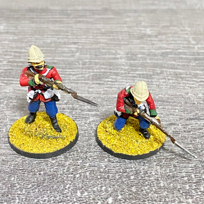 2x 28mm 24th Regiment Of Foot Painted Plastic Figures Zulu 1879 Warlord Games #2