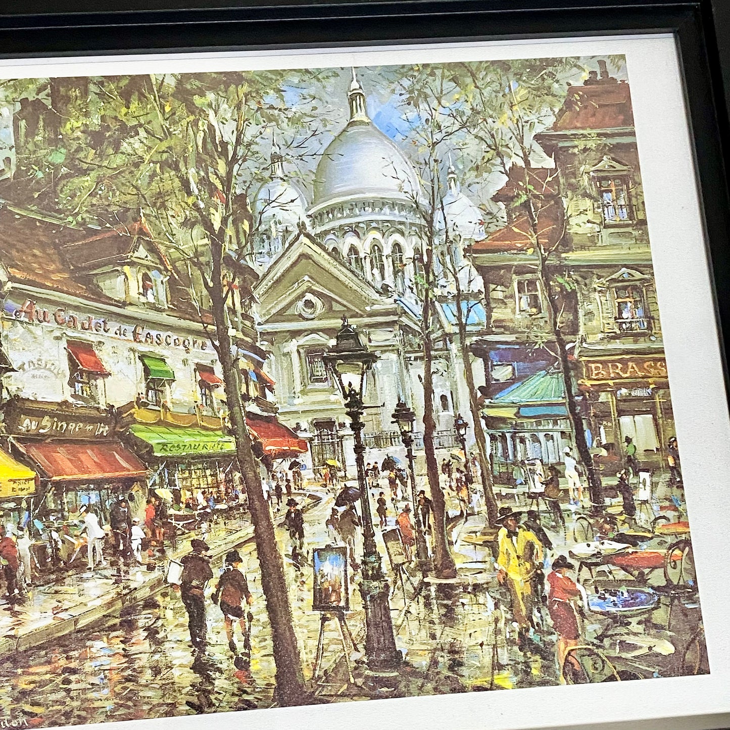 Vintage Place Du Tertre Paris Art Print By Jacques Chardon Framed With Glazing