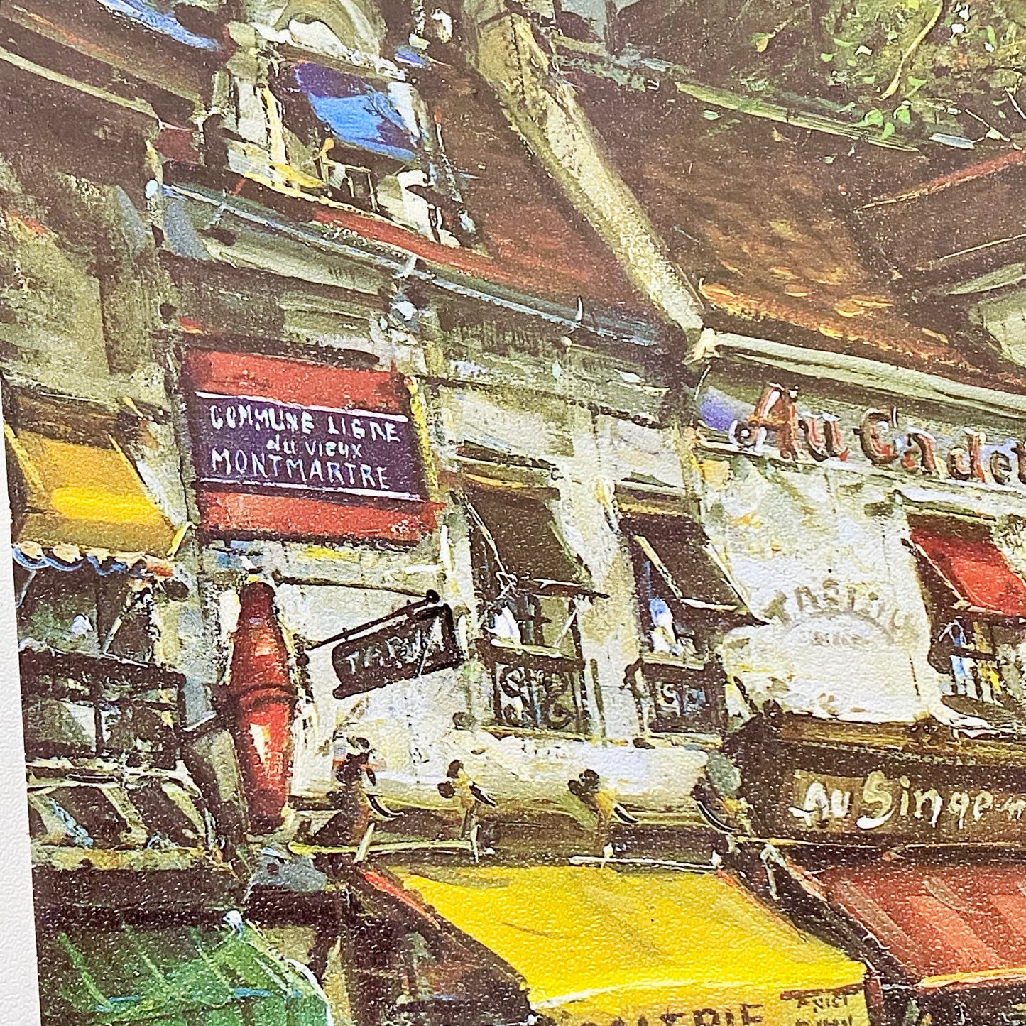 Vintage Place Du Tertre Paris Art Print By Jacques Chardon Framed With Glazing