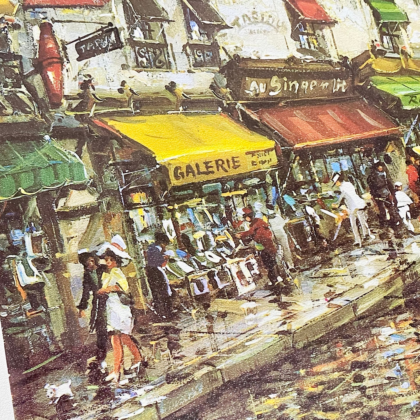 Vintage Place Du Tertre Paris Art Print By Jacques Chardon Framed With Glazing