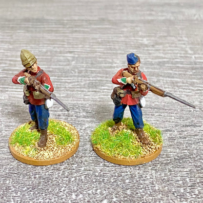2x 28mm 24th Regt Of Foot Painted Plastic Miniatures Zulu 1879 War Games #1
