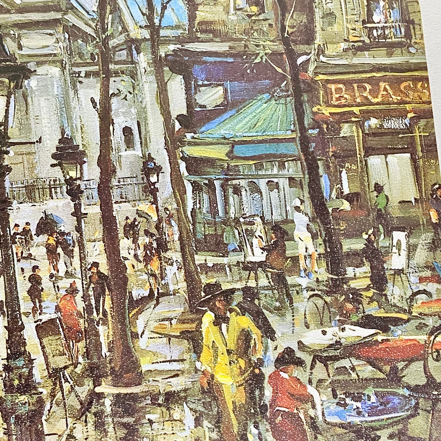 Vintage Place Du Tertre Paris Art Print By Jacques Chardon Framed With Glazing