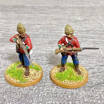 2x 28mm 24th Regt Of Foot Painted Plastic Miniatures Zulu 1879 War Games #2
