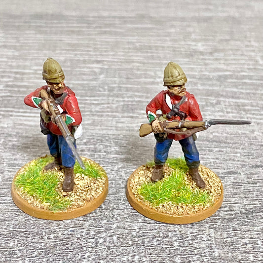 2x 28mm 24th Regt Of Foot Painted Plastic Miniatures Zulu 1879 War Games #2