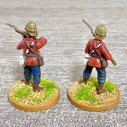 2x 28mm 24th Regt Of Foot Painted Plastic Miniatures Zulu 1879 War Games #2